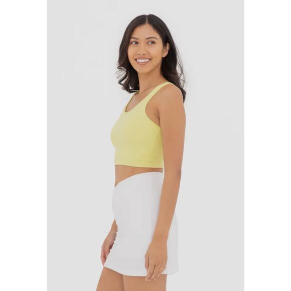 Mono B Essential Elongated Sports Bra in Dusty Lime NWT sz M - Picture 1 of 9